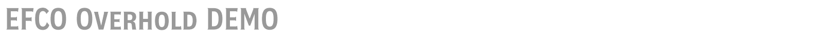 EFCO Overhold font preview